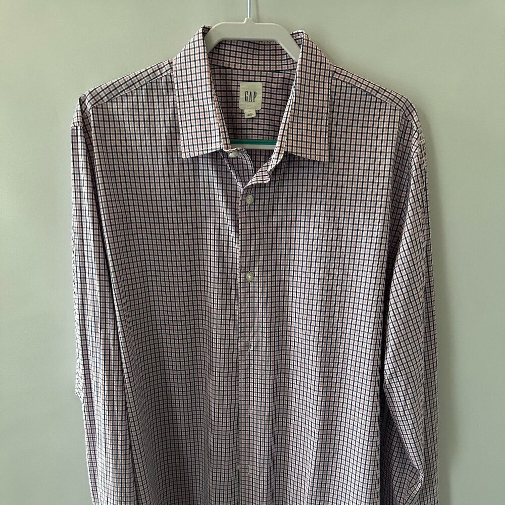 Gap Pink, Blue & White XL Check Shirt